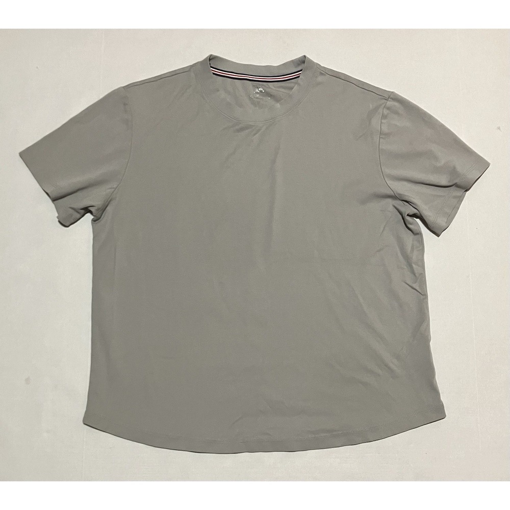 Fioboc Womens Short Sleeve T-Shirt Tee Soft Gray Size Large Thick Performance